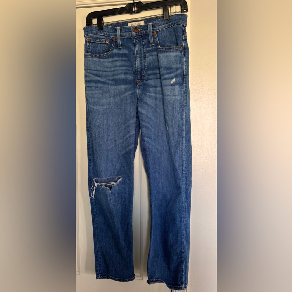 Madewell Distressed Blue Jeans